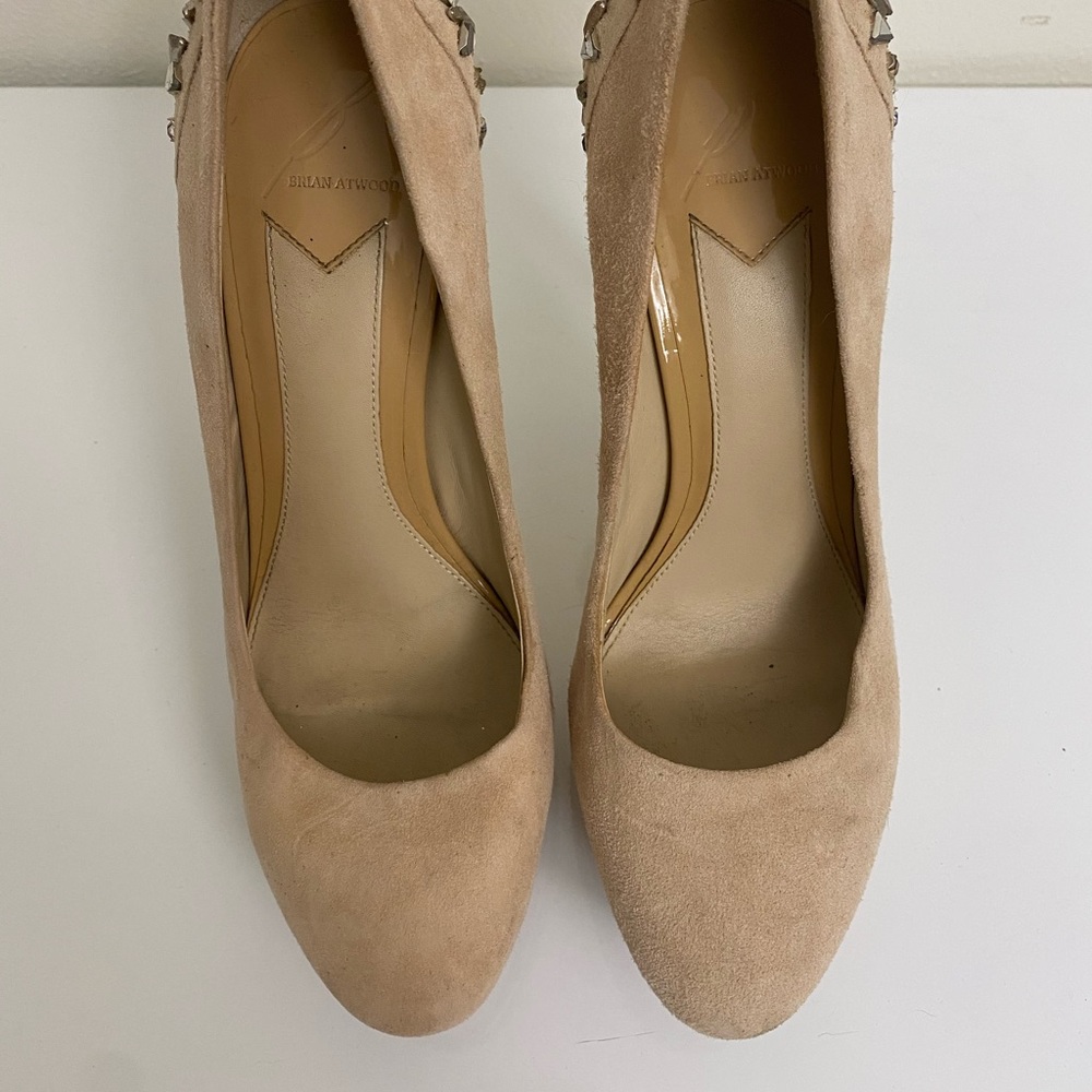 Brian Atwood embellished suede pumps 8 / 38.5 - Picture 7 of 9